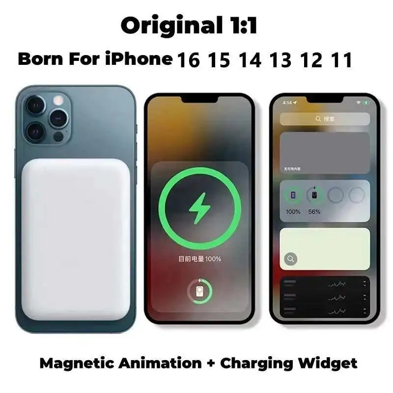 Cargador inalámbrico externo portátil Magsafe Power Bank de 10000 mAh, para iPhone 13, 14, 15 y 16