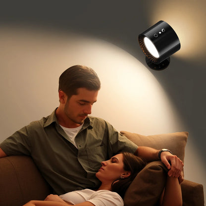 💡 Lámpara de Pared LED Giratoria 360° – Doble Luz para Dormitorio o Sala