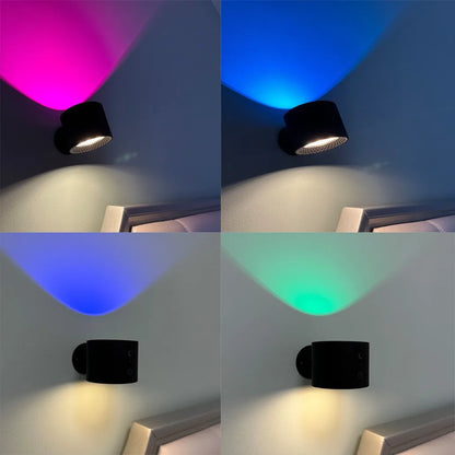 💡 Lámpara de Pared LED Giratoria 360° – Doble Luz para Dormitorio o Sala