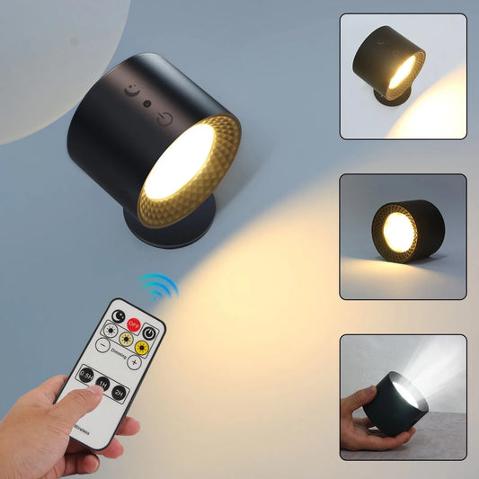 💡 Lámpara de Pared LED Giratoria 360° – Doble Luz para Dormitorio o Sala