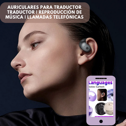 Auriculares con traducción en tiempo real mas 75 idiomas.